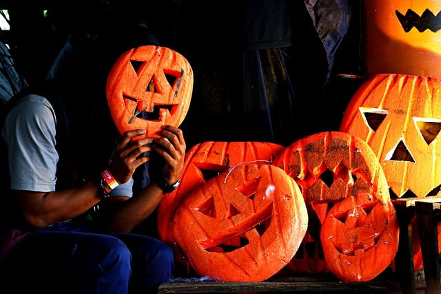 Jack o’lanterns symbolizing a Halloween theme in a self-publishing author’s book