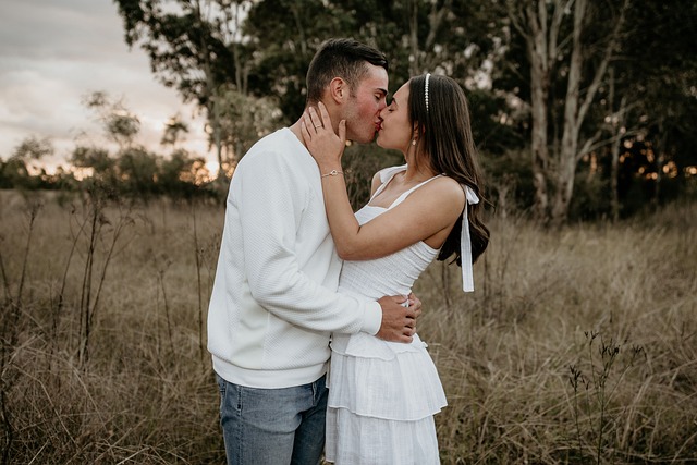 A couple together representing romance books written by a self-publishing author